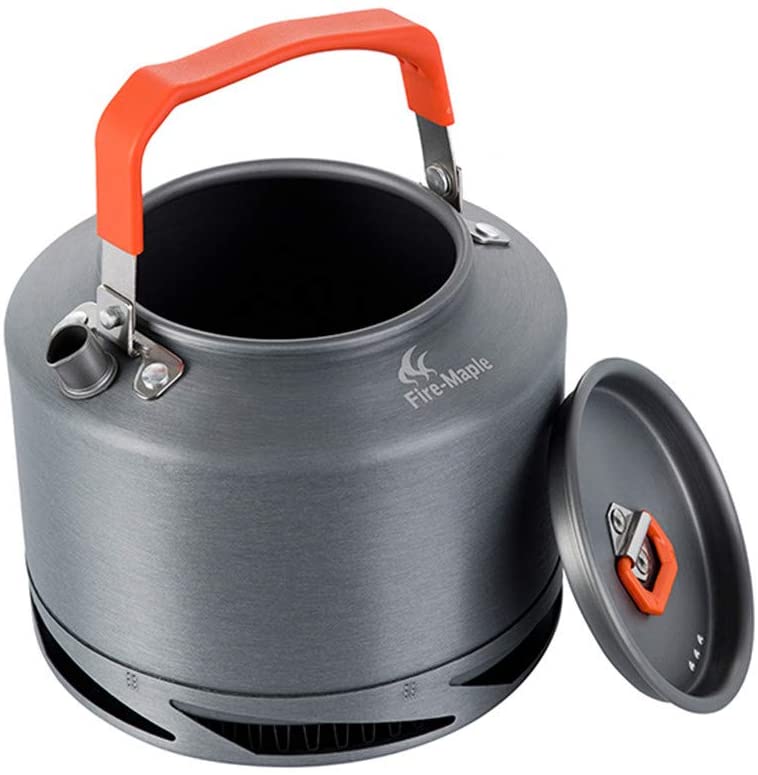 KEHAIWU Fire Maple Outdoor Camping Pinic Heat Exchange Kettle Coffee Tea Pot  1.5L with Heat Proof H le Tea Filter FMC-XT2
