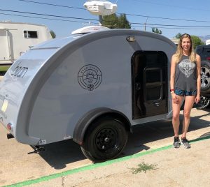 Owner(s) standing next to their Bean Trailer