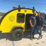 Bean Customers posing by their new trailer