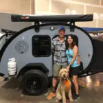 Bean Customers posing by their new trailer