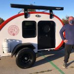 Bean Customers posing by their new trailer