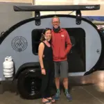 Bean Customers posing by their new trailer