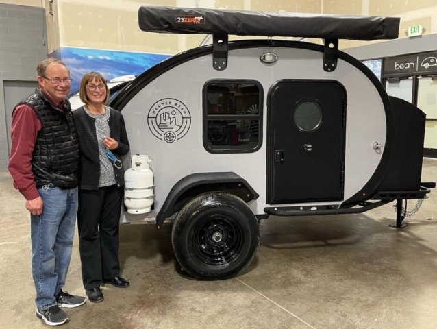 Teardrop Trailer, Off Road Trailer, RV Dealership, Rhino Rack Awning, Timbren Independent Suspension, Stand on Fenders, Spare Tire