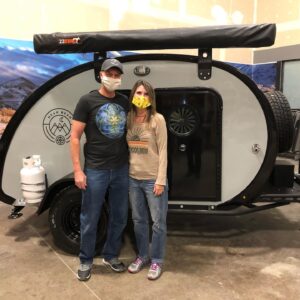 Owner(s) standing next to their Bean Trailer