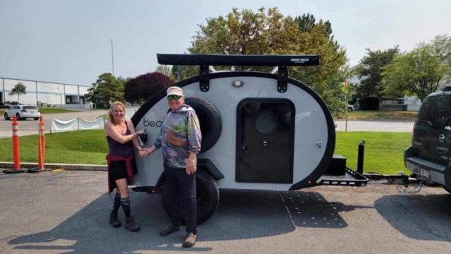 Teardrop Trailer, Off Road Trailer, RV Dealership, Rhino Rack Awning, Timbren Independent Suspension, Stand on Fenders, Spare Tire