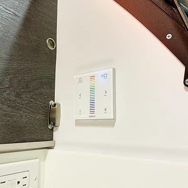 RGB strip lighting with touch controller.