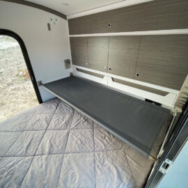 Bunk option for small children, dogs, or extra storage space.