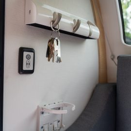 everyday necessities, key and phone cubby, everyday comfort in teardrop