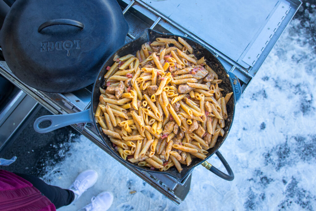 Easy Cajun Chicken One Pot Camping Pasta