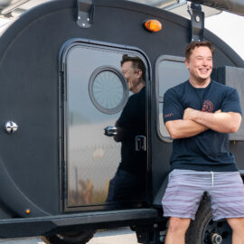 Elon Musk is Moving into a Teardrop Trailer