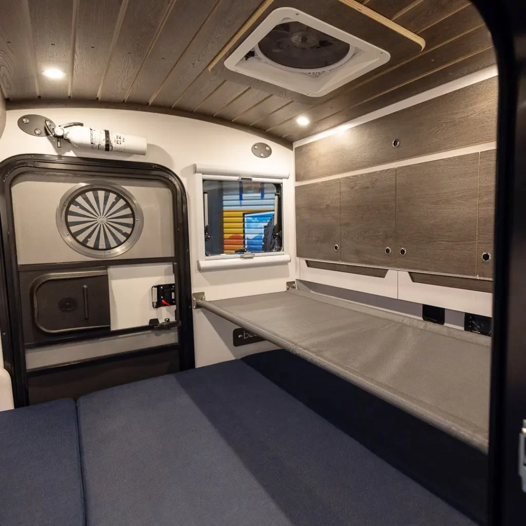 cabin with dog bed