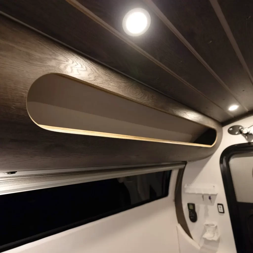 View of overhead storage