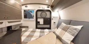inside the mean bean teardrop camper trailer