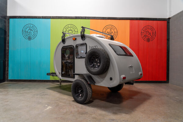 Bean Stock 2.0 Off-Road Teardrop Camper Trailer Lightweight, Adventure-Ready, Light Grey, I-201 - Image 2