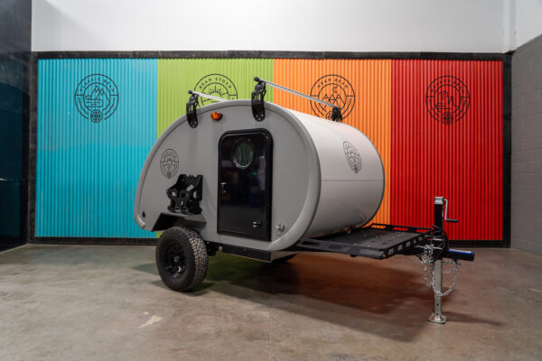 Bean Stock 2.0 Off-Road Teardrop Camper Trailer Lightweight, Adventure-Ready, Light Grey, I-201