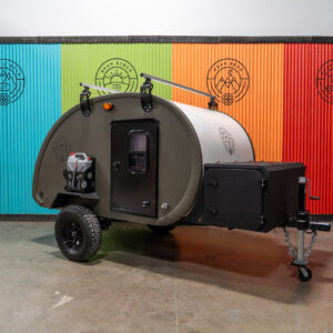 Bean Stock 2.0 Off-Road Teardrop Camper Trailer Lightweight, Adventure-Ready, WWII Olive Drab, I-244
