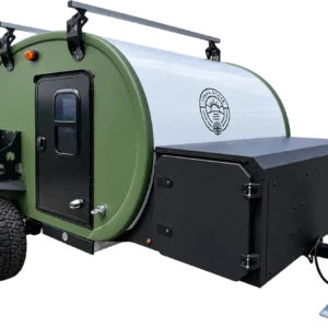 Bean Stock 2.0 Off-Road Teardrop Camper Trailer Rugged, Capable, Lightweight, Adventure-Ready, Olive Drab