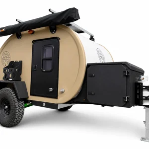 Bean Stock X Off-Road Teardrop Camper Trailer Lightweight, Adventure-Ready, Sand Brown I-251